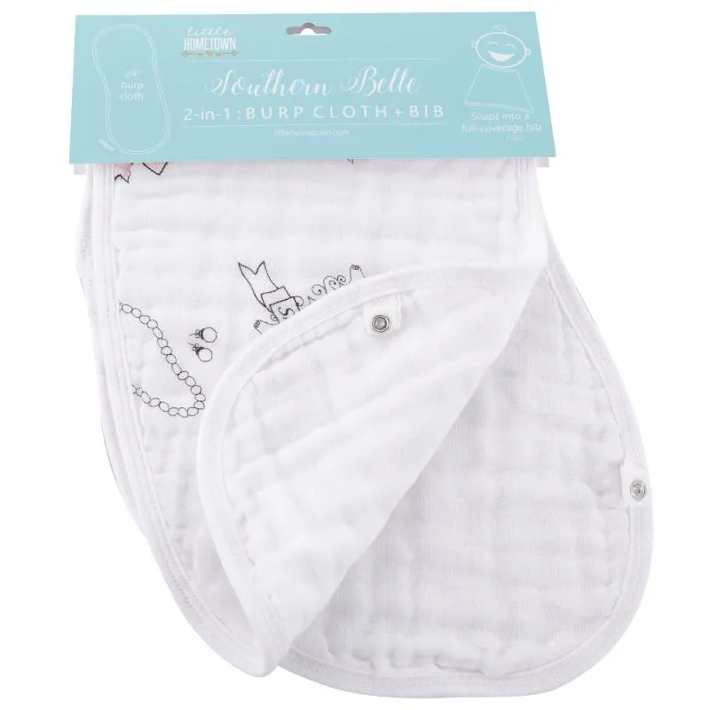 Southern Belle Burp Cloth   Bib