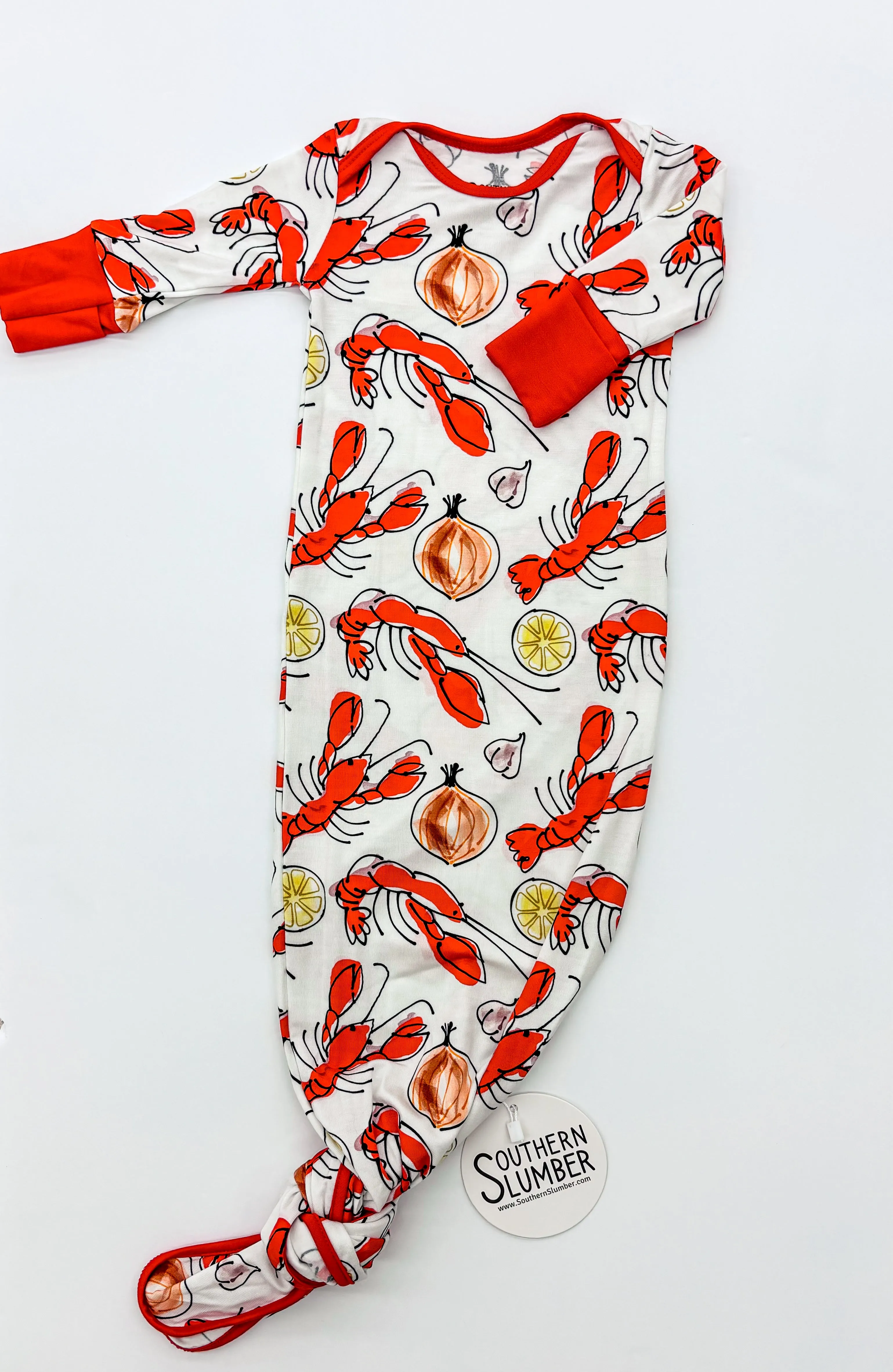 Southern Slumber Crawfish Knotted Gown
