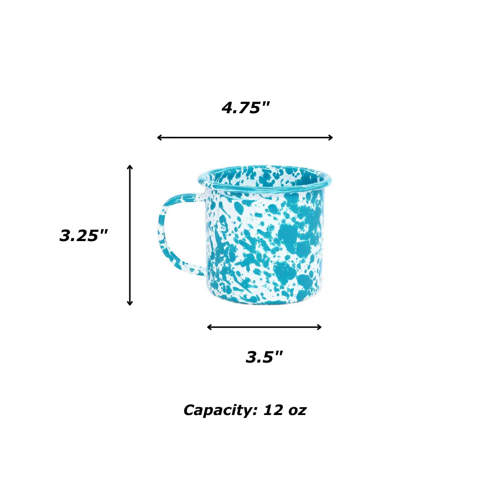 Splatter 12 oz Mug - Blue Splatter