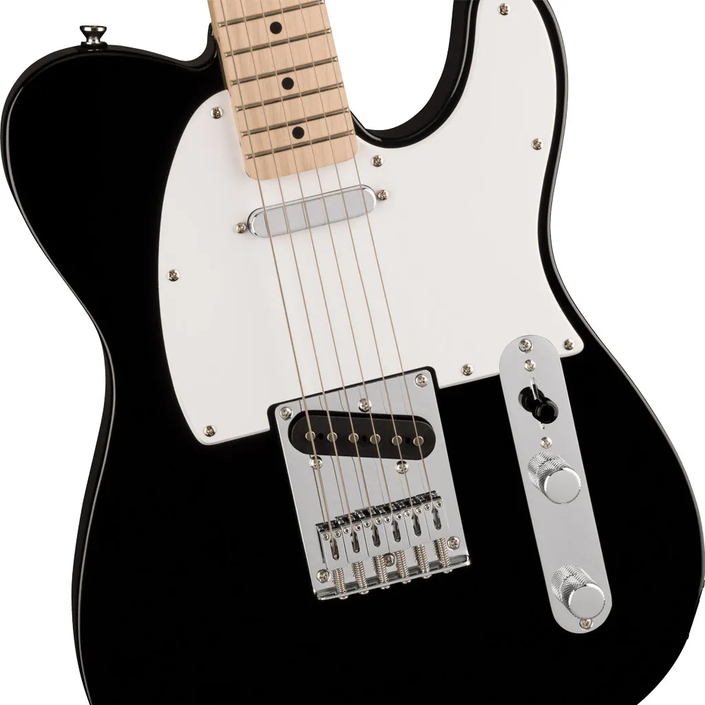 Squier Sonic Telecaster, Maple Fingerboard, White Pickguard, Black