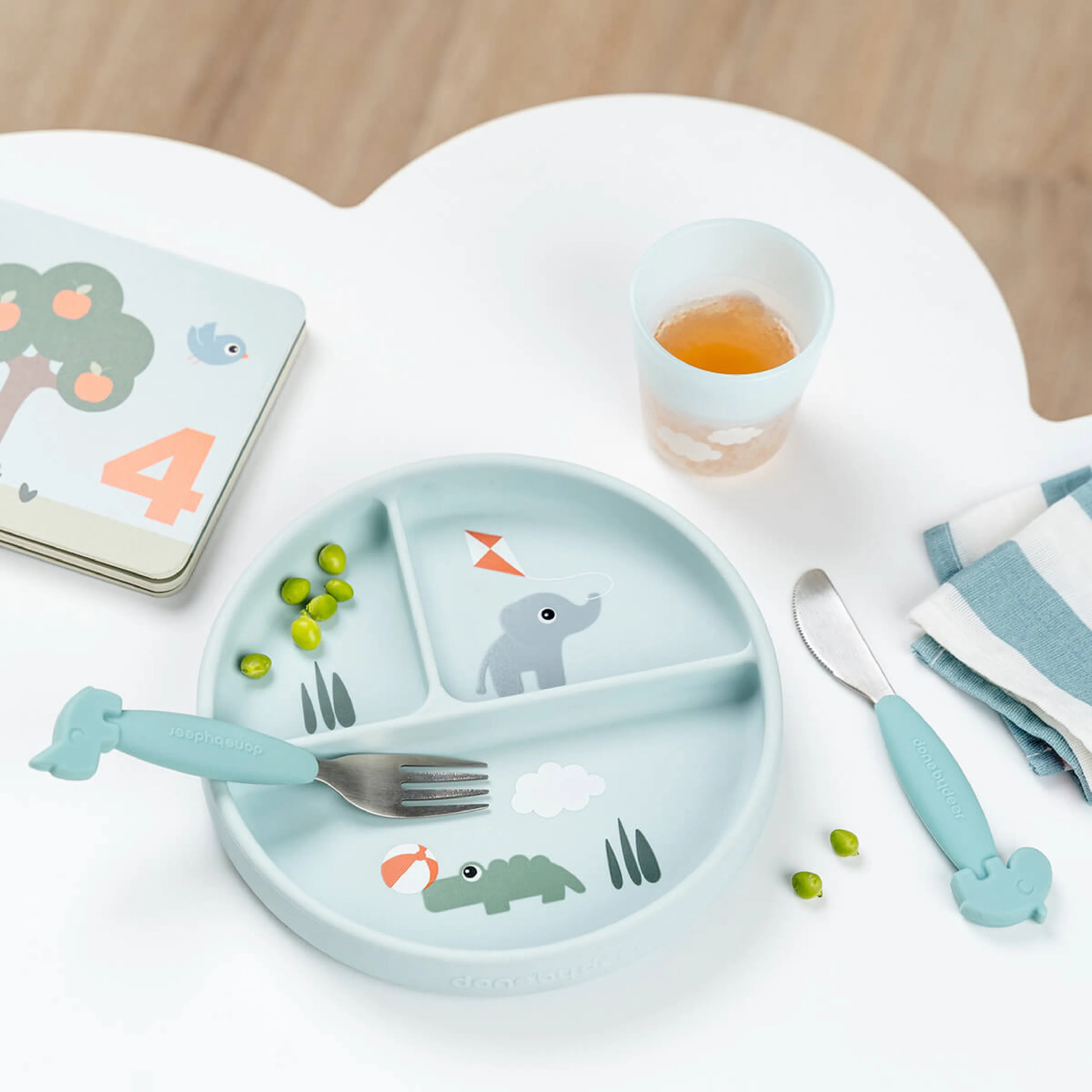Stick&Stay Playground Compartment Plate | Blue