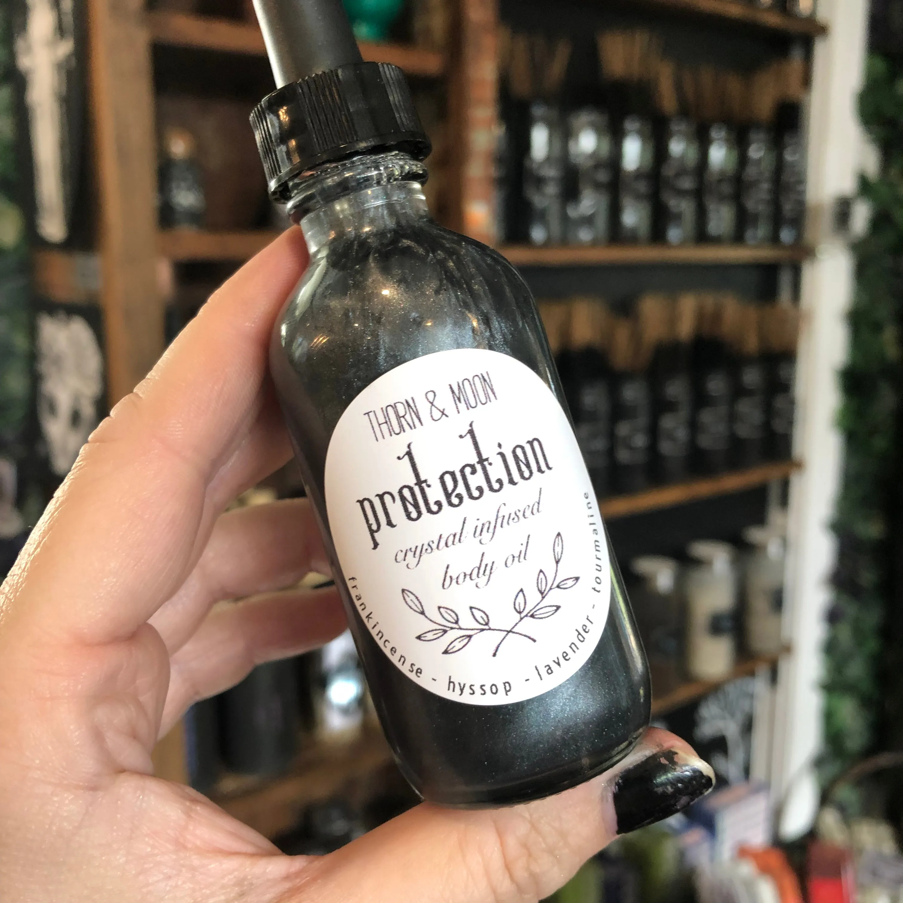 Thorn and Moon Crystal Infused Body Oil - Protection