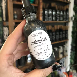 Thorn and Moon Crystal Infused Body Oil - Protection