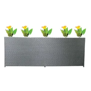 Tulip Aluminium PE Wicker Planter W28 x L200 x H75cm