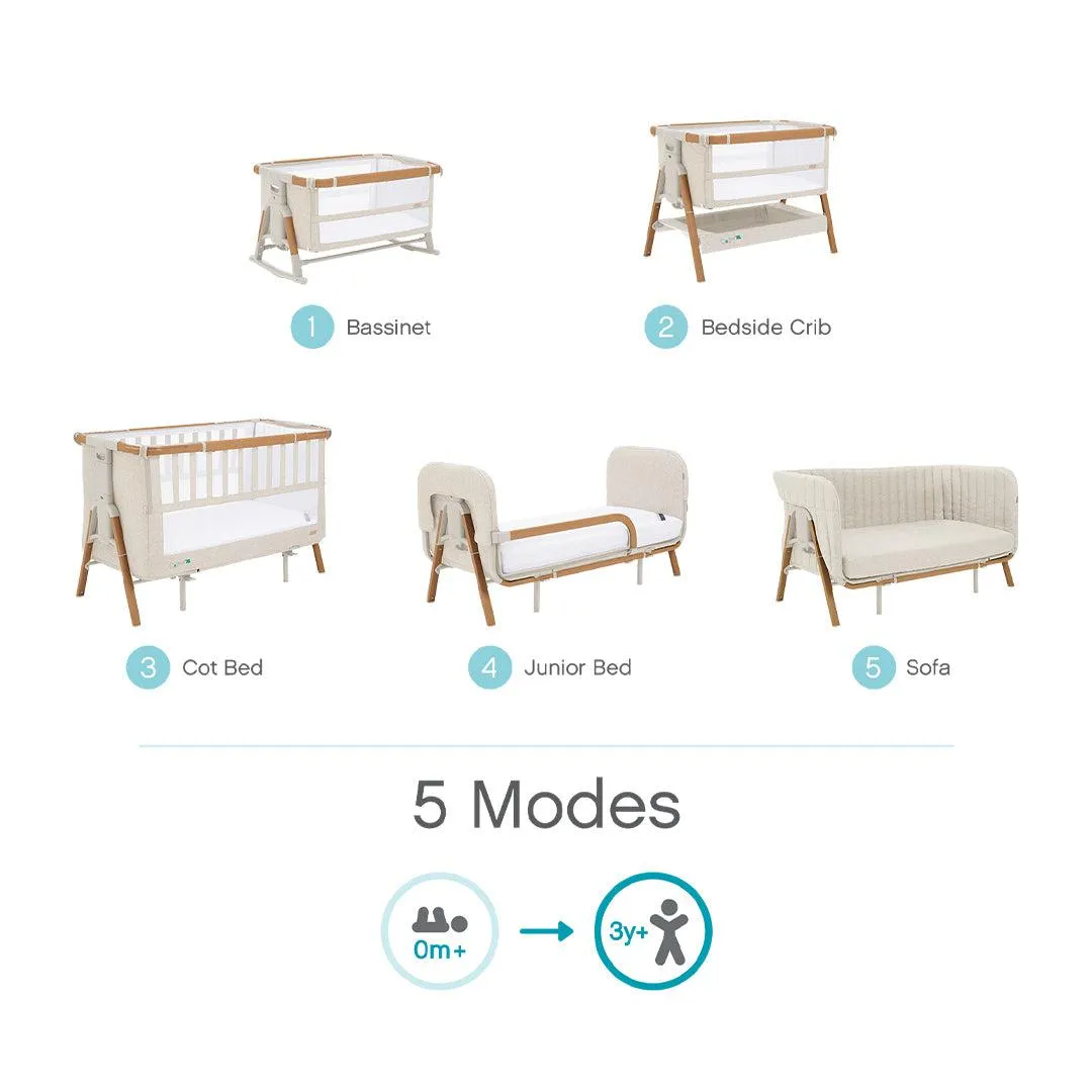 Tutti Bambini CoZee XL Junior Bed   Sofa Expansion Pack - Scandinavian Walnut / Ecru