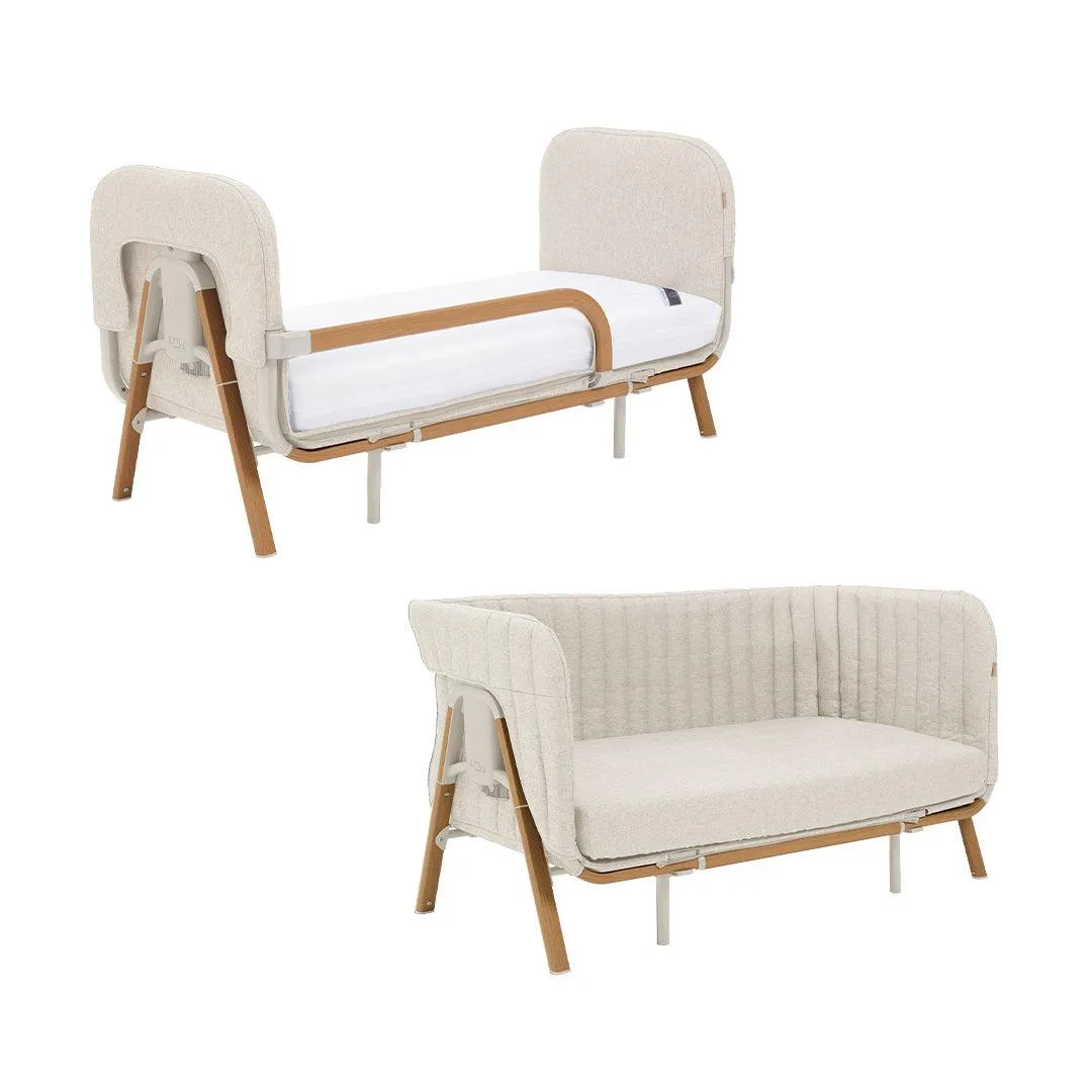 Tutti Bambini CoZee XL Junior Bed   Sofa Expansion Pack - Scandinavian Walnut / Ecru