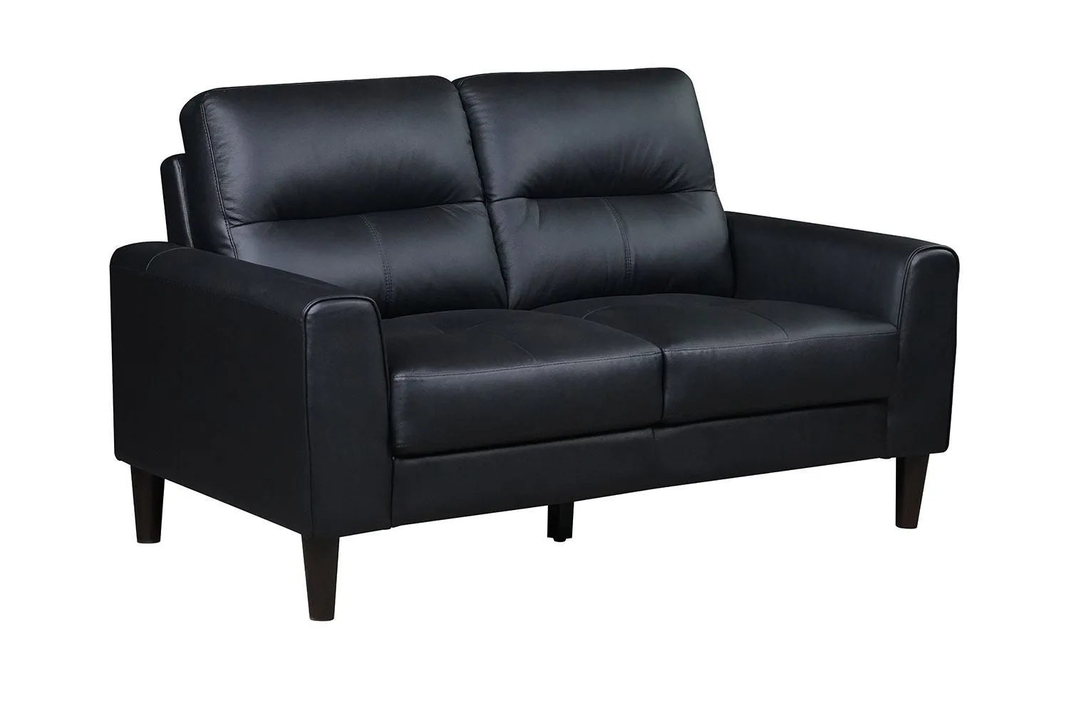 Verissimo Leather Sofa and Loveseat Set - Black