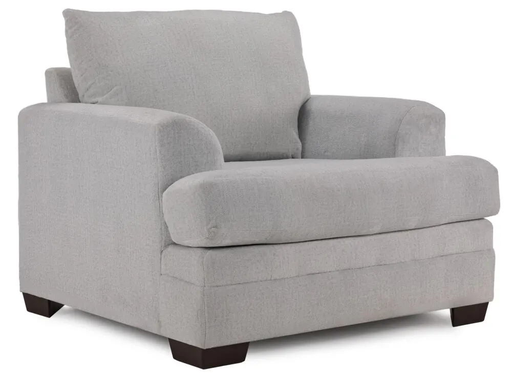 Vogue Sofa and Chair Set - Light Grey
