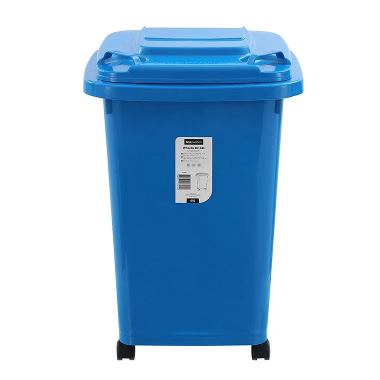 Wheelie Bin, 60L, 4 Asstd Colours