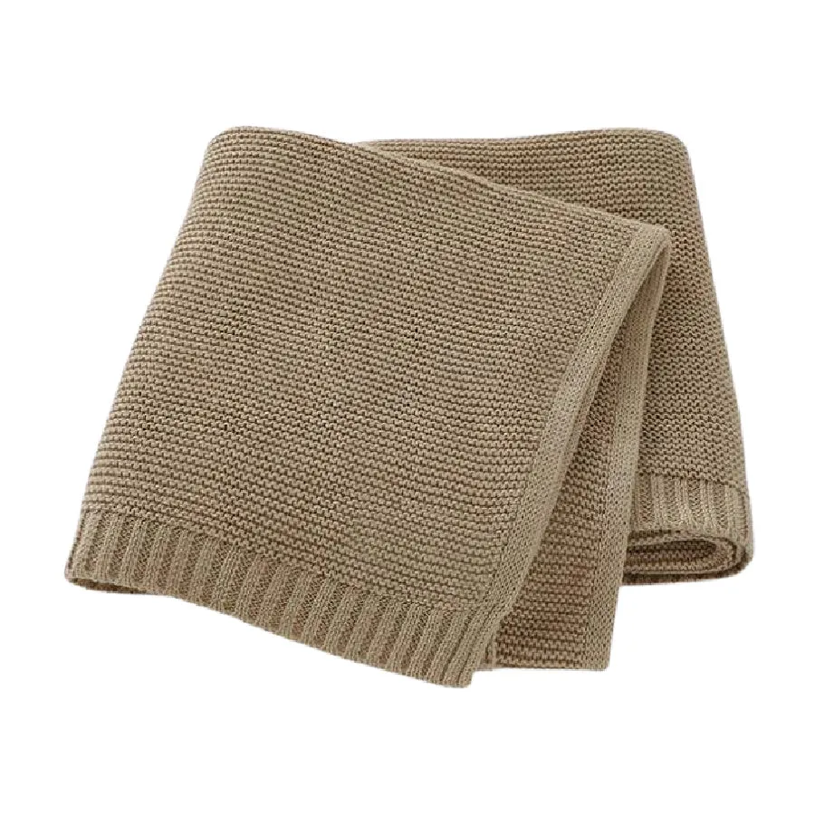 Zsa Zsa & Lolli Naptime Cotton Blanket -Coffee