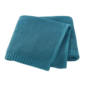 Zsa Zsa & Lolli Naptime Cotton Blanket -Teal